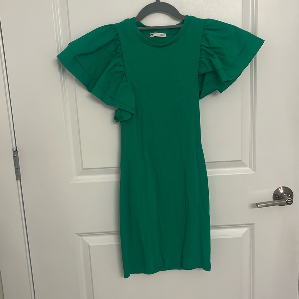 Green Zara Mini Dress
